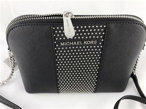 michael kors black silver purse|Michael Kors silver backpack.